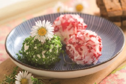 Frischkäse-Kugeln mit Radieschen Frischkäse-Kugeln mit Radieschen