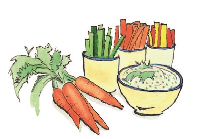 Gemüse-Sticks mit Kräuterdip Gemüse-Sticks mit Kräuterdip