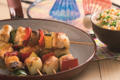 Bunte Hühner-Spieße Bunte Hühner-Spieße