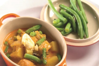 Fisolen-Gulasch mit Feta Fisolen-Gulasch mit Feta